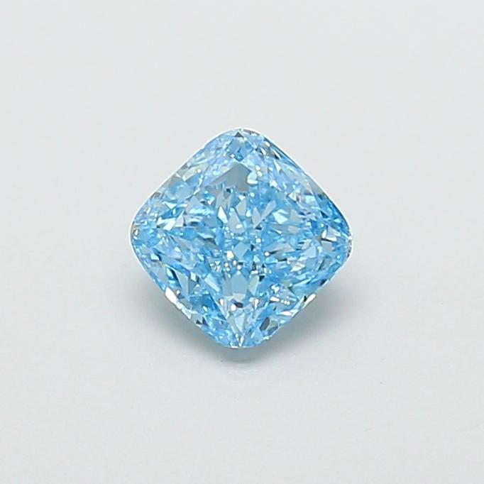 1.21 Ct. Fancy Vivid  Blue Cushion Lab Grown Diamond