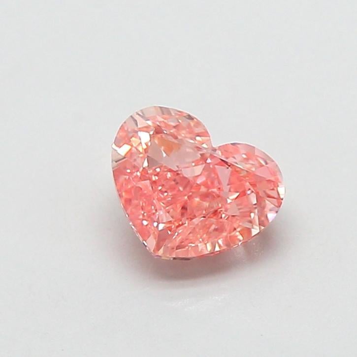 0.95 Ct. Fancy Intense Orangy Pink Heart Lab Grown Diamond