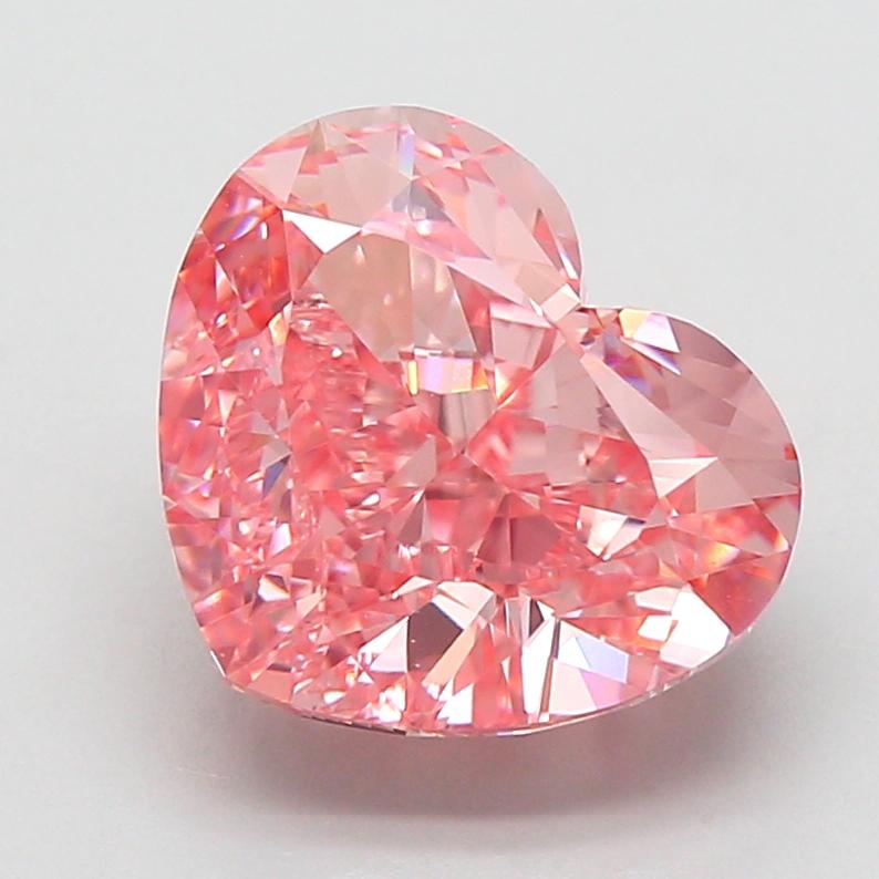5.03 Ct. Fancy Vivid  Pink Heart Lab Grown Diamond