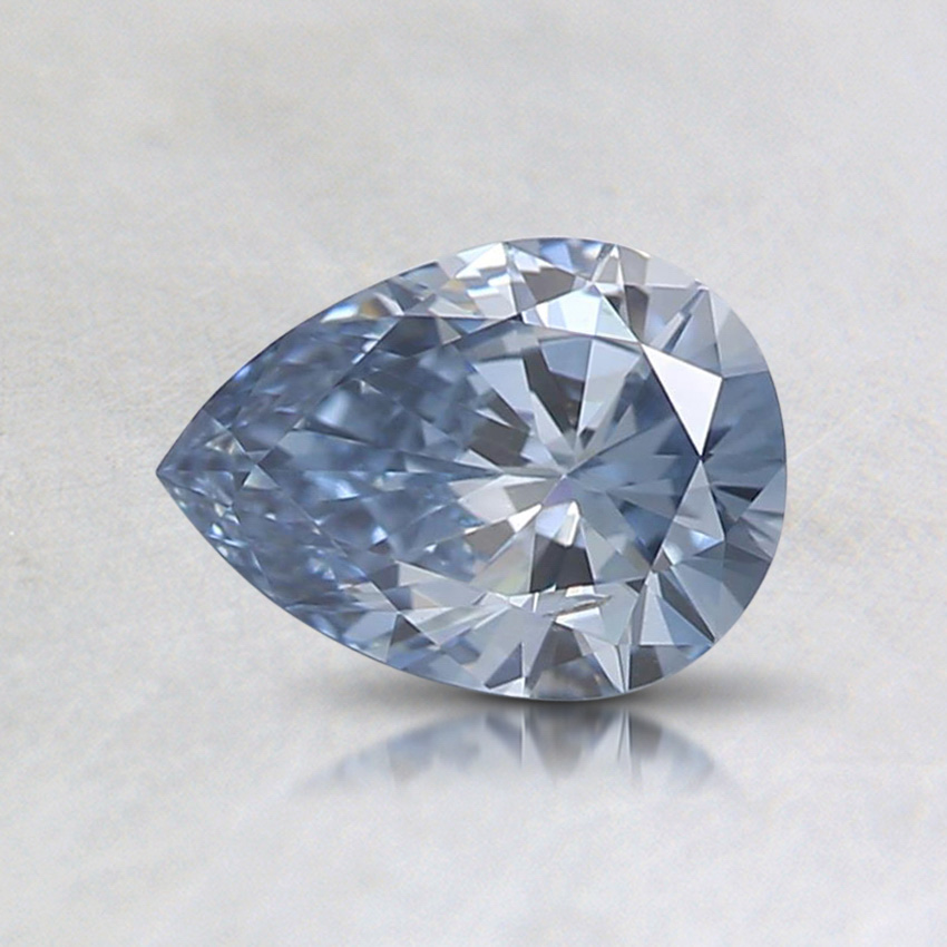 0.54 ct. Lab Grown Fancy Vivid Blue Pear Diamond