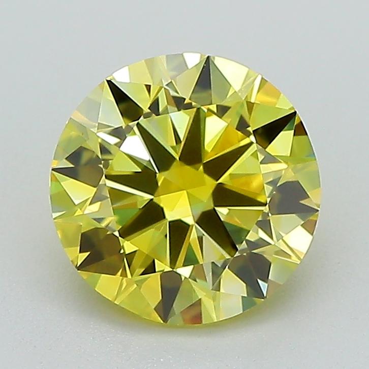 1.50 Ct. Fancy Vivid Yellow Round Lab Grown Diamond