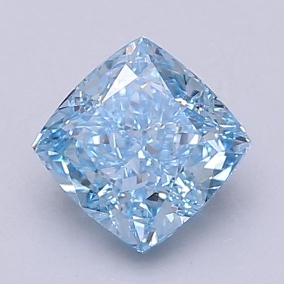 1.60 Ct. Fancy Vivid Blue Cushion Lab Grown Diamond