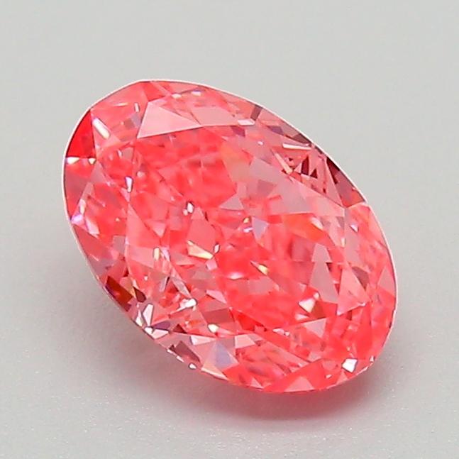 1.08 Ct. Fancy Vivid Pink Oval Lab Grown Diamond
