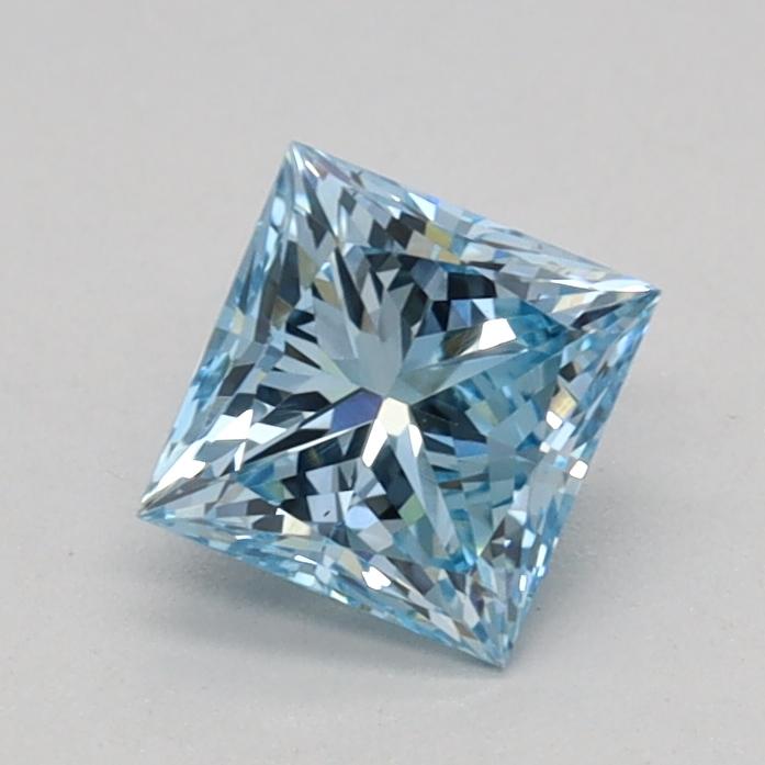 0.55 Ct. Fancy Vivid Blue Princess Lab Grown Diamond