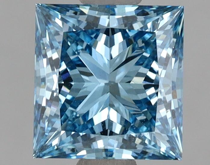 2.01 Ct. Fancy Vivid Blue Princess Lab Grown Diamond
