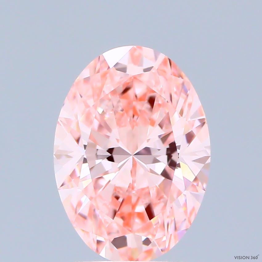 1.47 Ct. Fancy Vivid Pink Oval Lab Grown Diamond