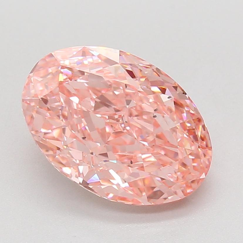 4.04 Ct. Fancy Vivid Pink Oval Lab Grown Diamond
