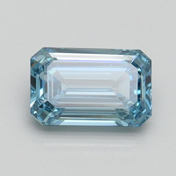 0.72 Ct. Fancy Intense Blue Emerald Lab Grown Diamond