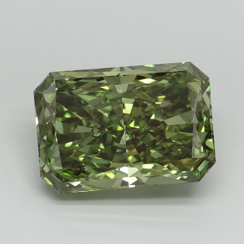 5.00 Ct. Fancy Vivid Green Radiant Lab Grown Diamond