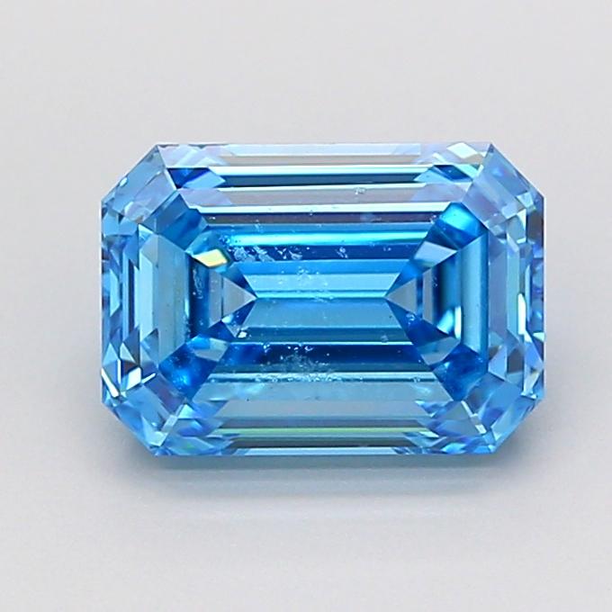 1.74 Ct. Fancy Vivid  Blue Emerald Lab Grown Diamond