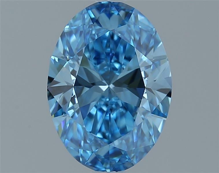 1.01 Ct. Fancy Vivid Blue Oval Lab Grown Diamond