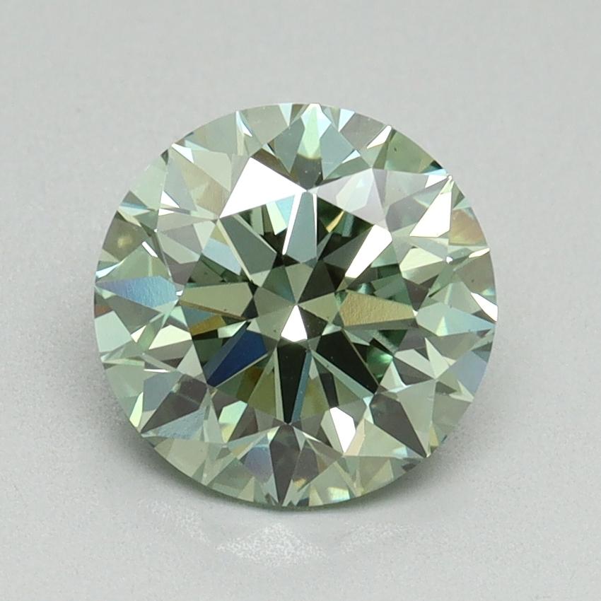 1.76 Ct. Fancy Vivid Pacific Green Round Lab Grown Diamond
