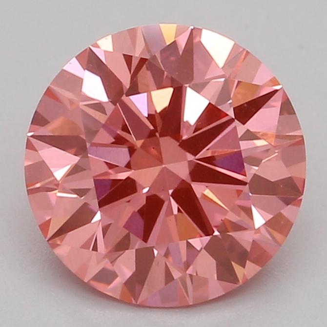 1.08 Ct. Fancy Vivid Pink Round Lab Grown Diamond