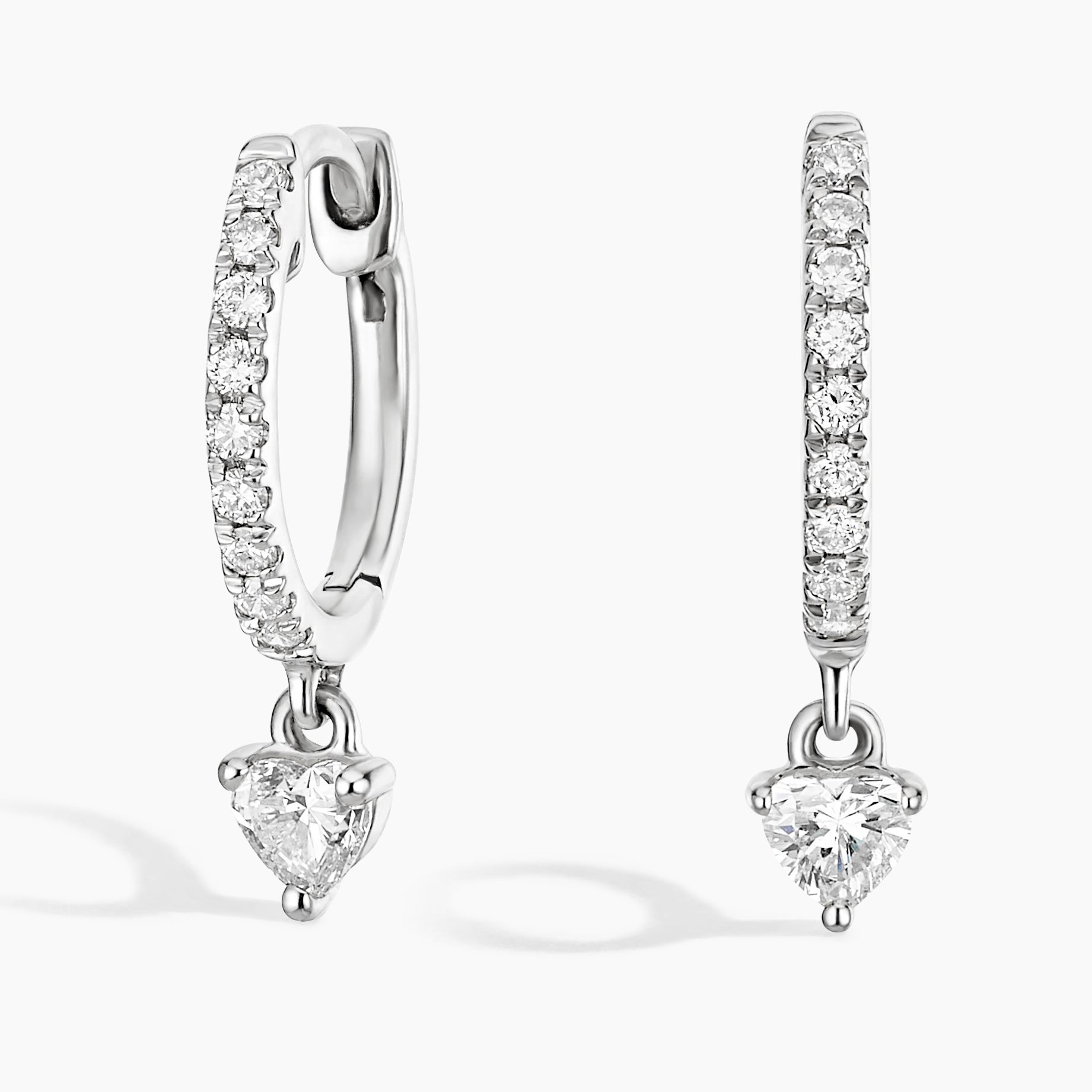 3 Carat Heart Diamond Earrings Heart Style Dangle Earring White Gold