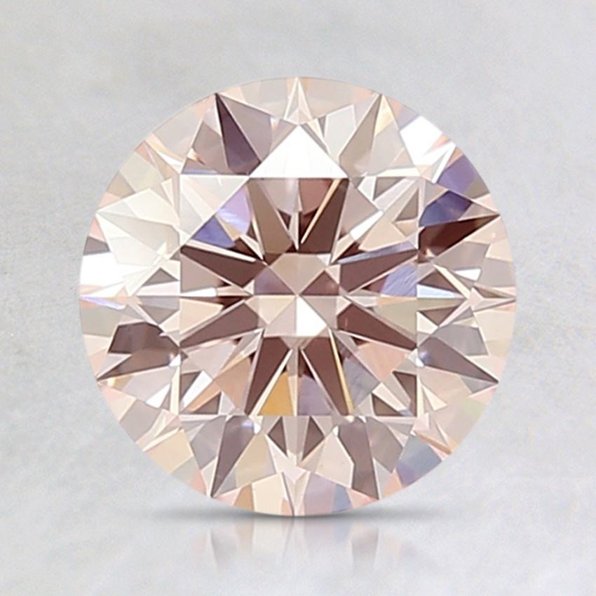1.50 Ct. Light Orangy Pink Round Lab Created Diamond