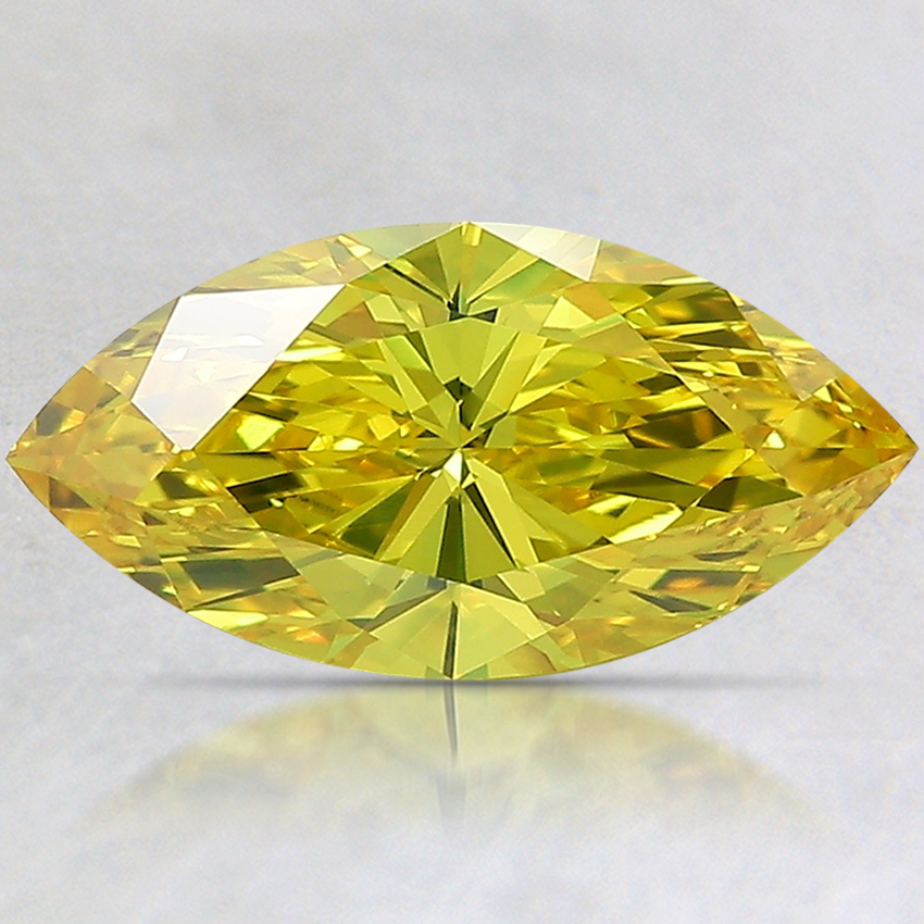 1.99 Ct. Fancy Vivid Yellow Marquise Lab Created Diamond