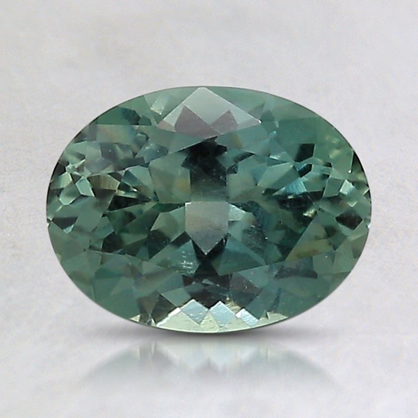 7.9x6mm Unheated Teal Oval Montana Sapphire