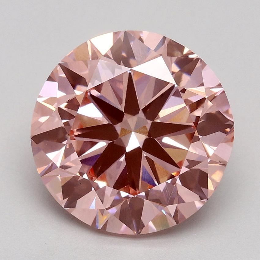 3.00 Ct. Fancy Intense Pink Round Lab Grown Diamond