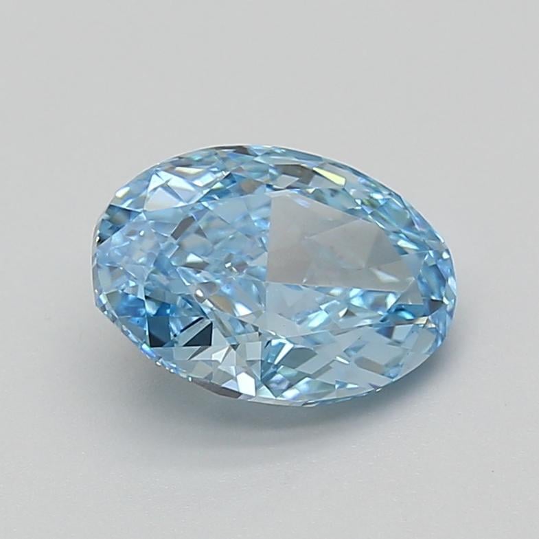 2.10 Ct. Fancy Vivid Blue Oval Lab Grown Diamond