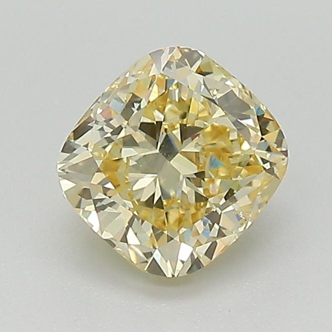1.03 Ct. Fancy Light Yellow Cushion Lab Grown Diamond
