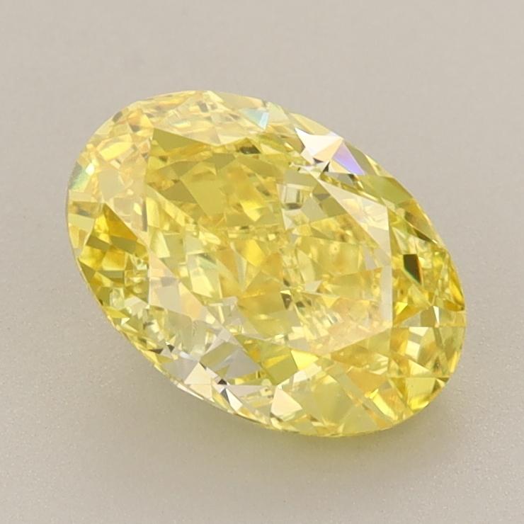 1.66 Ct. Fancy Vivid  Yellow Oval Lab Grown Diamond
