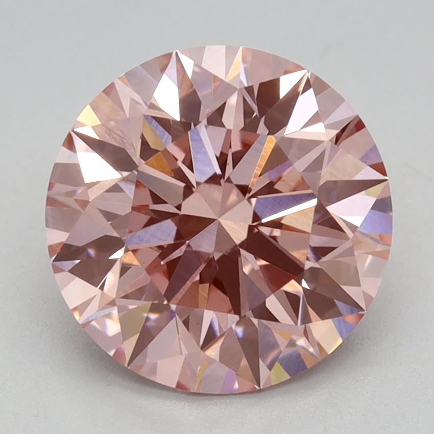 2.03 Ct. Fancy Vivid Pink Round Lab Grown Diamond