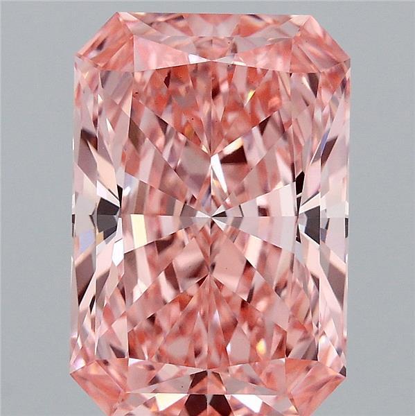 4.16 Ct. Fancy Vivid Pink Radiant Lab Grown Diamond