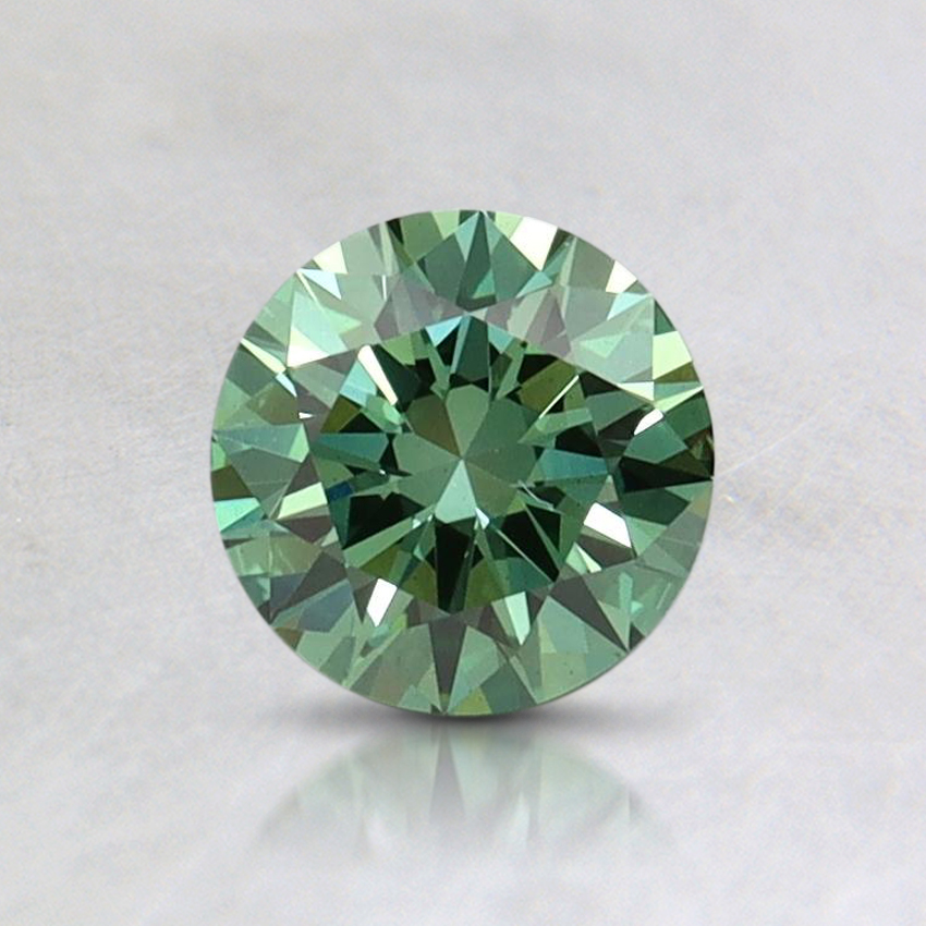 0.61 Ct. Fancy Vivid Pacific Green Round Lab Grown Diamond
