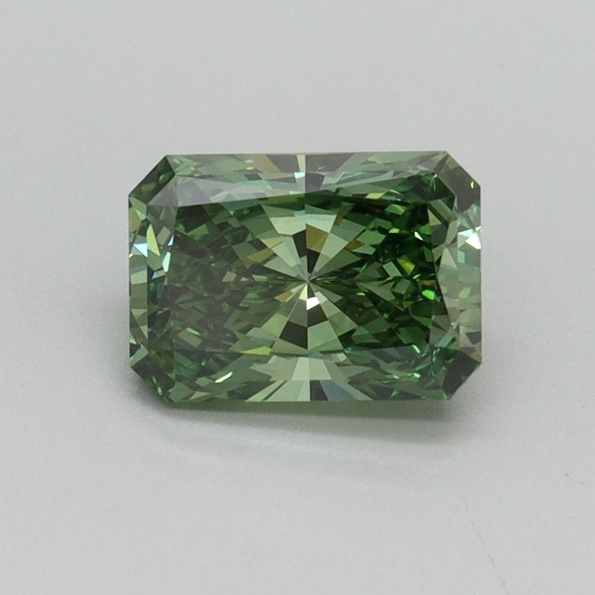1.07 Ct. Fancy Vivid Green Radiant Lab Grown Diamond