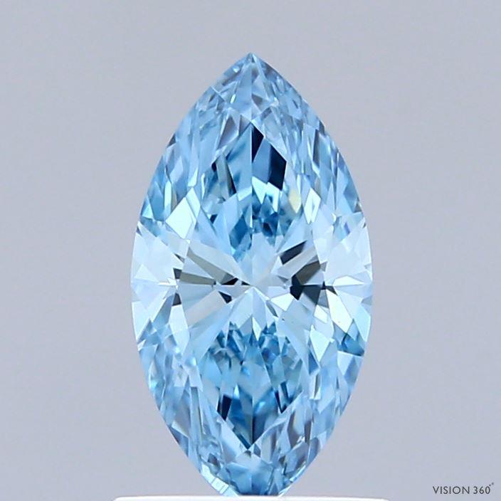 1.00 Ct. Fancy Vivid Blue Marquise Lab Grown Diamond