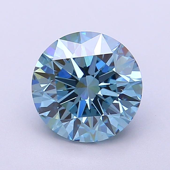 2.09 Ct. Fancy Vivid Blue Round Lab Grown Diamond