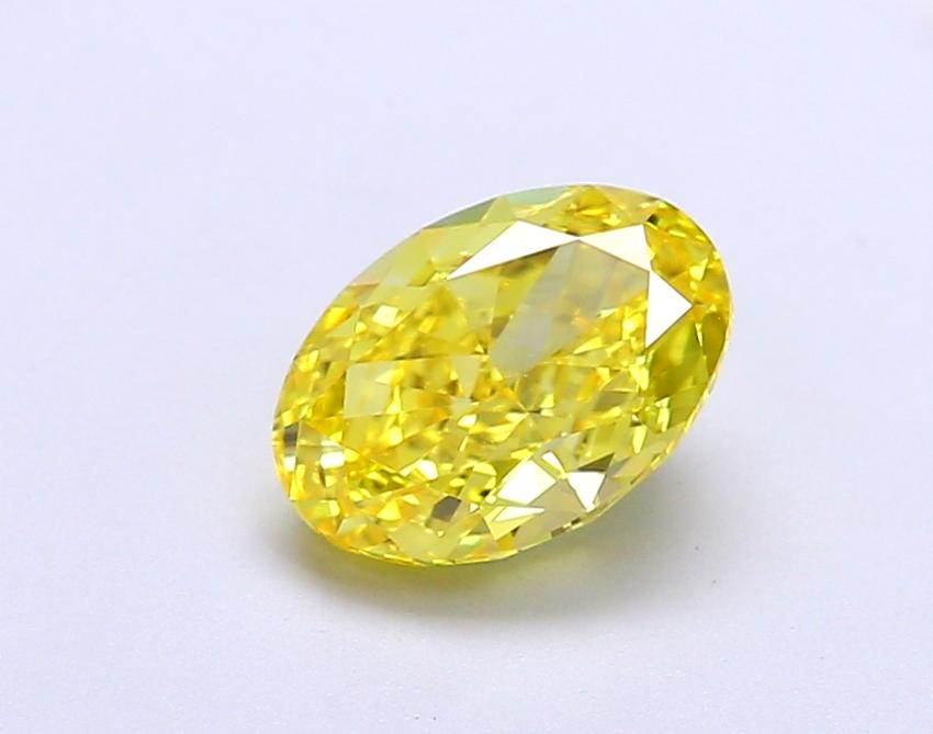 1.61 Ct. Fancy Vivid Yellow Oval Lab Grown Diamond