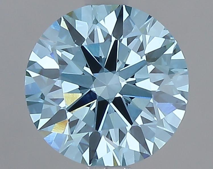1.52 Ct. Fancy Vivid Blue Round Lab Grown Diamond