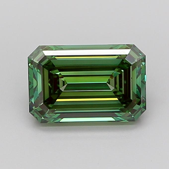 3.04 Ct. Fancy Vivid Green Emerald Lab Grown Diamond