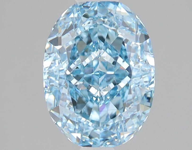 2.02 Ct. Fancy Vivid Blue Oval Lab Grown Diamond