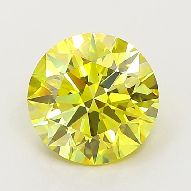 2.07 Ct. Fancy Intense Yellow Round Lab Grown Diamond