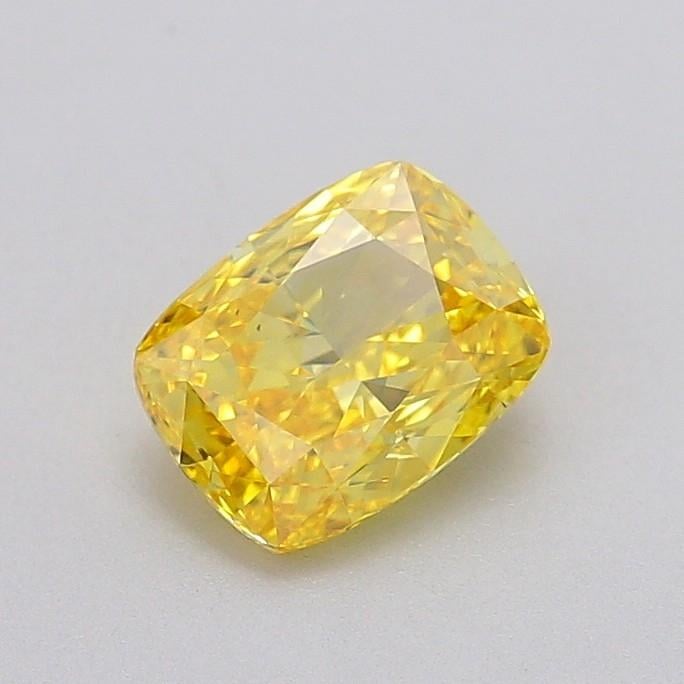 1.04 Ct. Fancy Vivid  Yellow Cushion Lab Grown Diamond