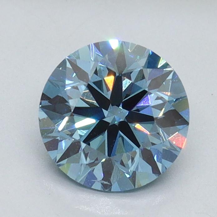 1.10 Ct. Fancy Vivid Blue Round Lab Grown Diamond