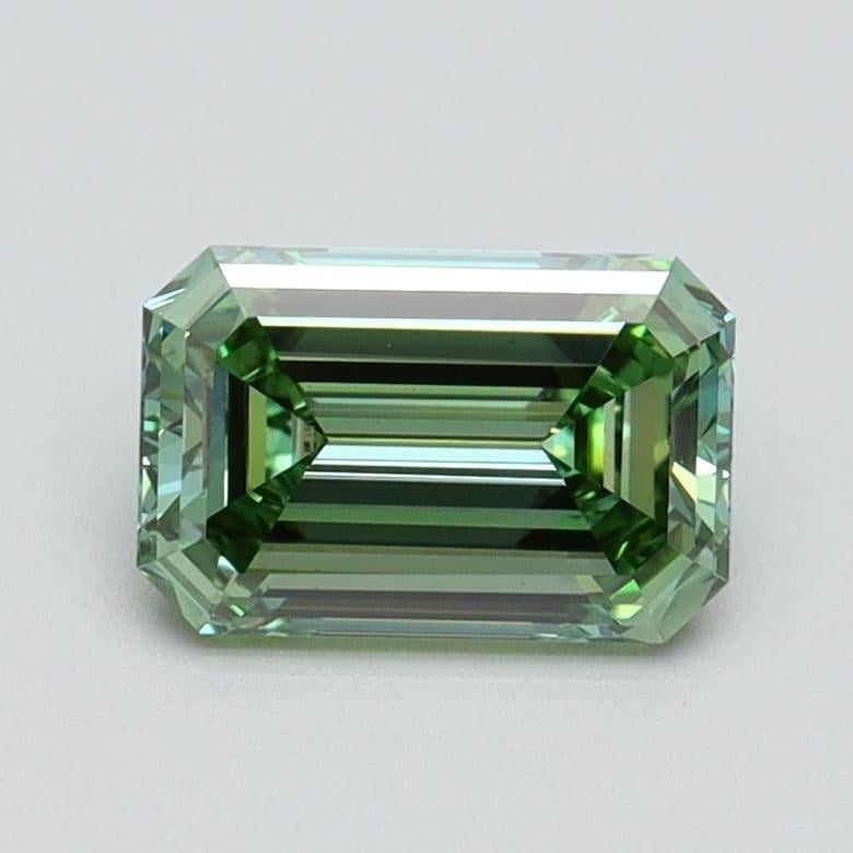 1.01 Ct. Fancy Vivid Pacific Green Emerald Lab Grown Diamond