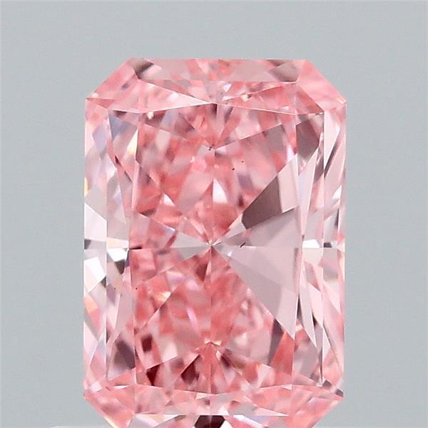0.76 Ct. Fancy Vivid  Pink Radiant Lab Grown Diamond