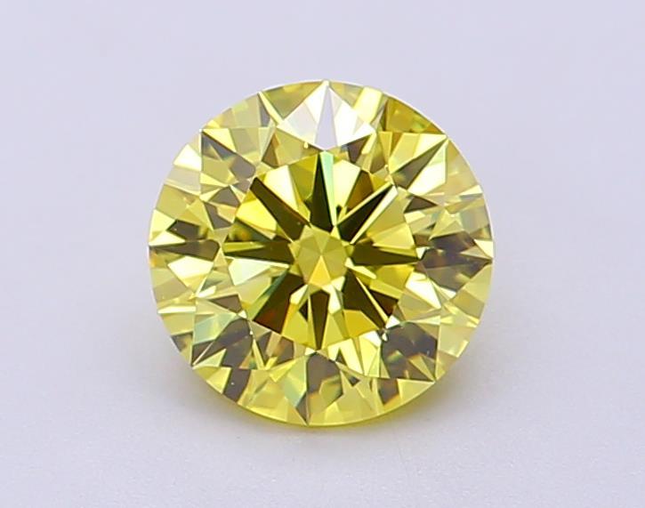 1.11 Ct. Fancy Vivid  Yellow Round Lab Grown Diamond