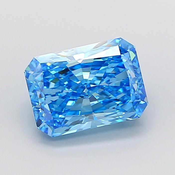 3.28 Ct. Fancy Vivid Blue Radiant Lab Grown Diamond