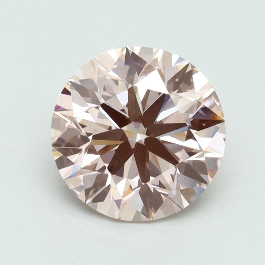 3.07 Ct. Fancy Intense Pink Round Lab Grown Diamond