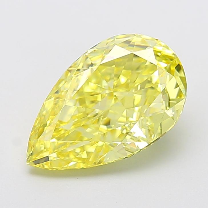 4.40 Ct. Fancy Intense Yellow Pear Lab Grown Diamond