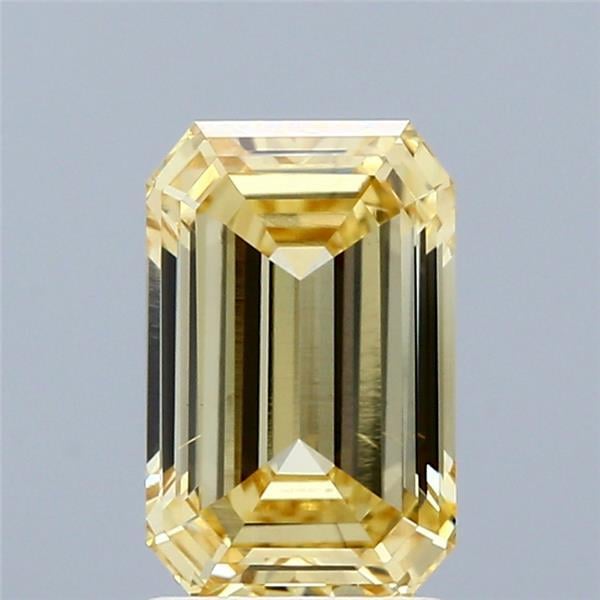 2.02 Ct. Fancy Yellow Emerald Lab Grown Diamond