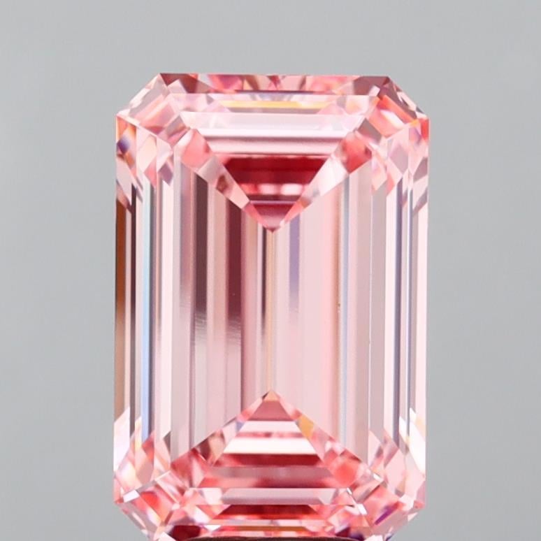 7.59 Ct. Fancy Vivid Pink Emerald Lab Grown Diamond