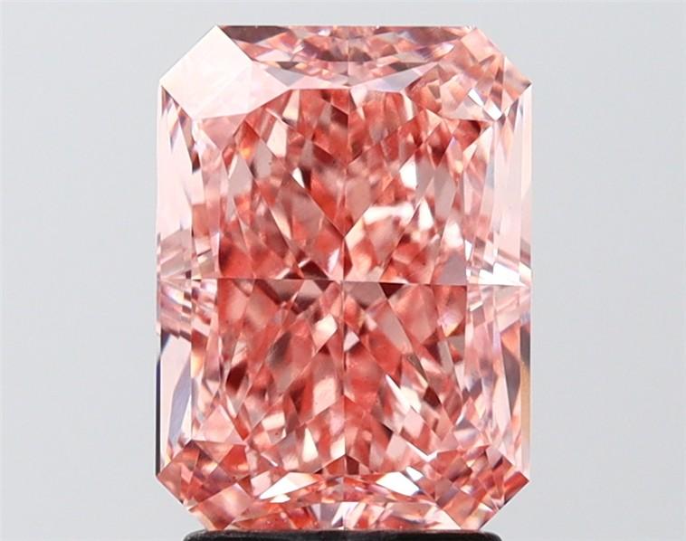 3.05 Ct. Fancy Vivid Pink Radiant Lab Grown Diamond