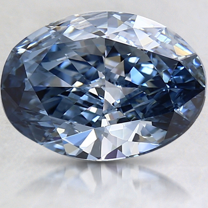 2.36 Ct. Fancy Intense Blue Oval Lab Created Diamond