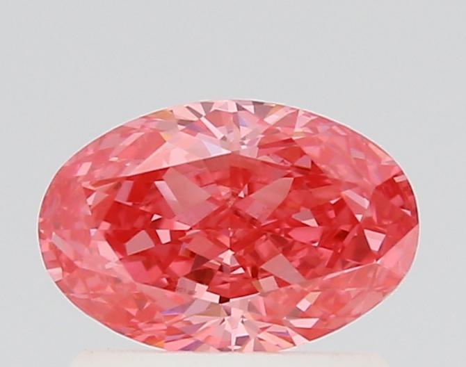 0.78 Ct. Fancy Vivid Pink Oval Lab Grown Diamond