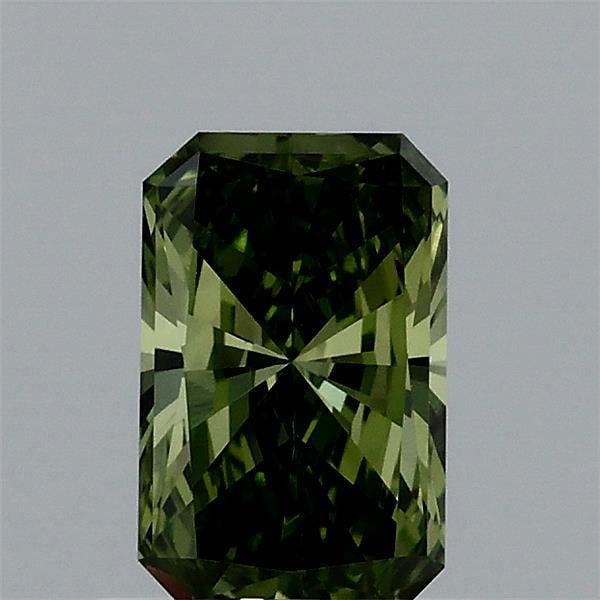0.67 Ct. Fancy Vivid Green Radiant Lab Grown Diamond